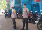 Anggota Polsek Rangkasbitung Polres Lebak Giat PAM Di Stadion Uwes Qorny