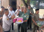 Danramil Dan Camat Berikan Kejutan Ke Polsek Pasar Kemis Dalam Rangka HUT Bhayangkara Ke 78