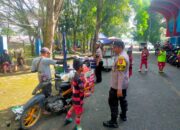 Bhabinkamtibmas Polsek Rangkasbitung Polres Lebak Sambangi Pedagang Di Gor Uwes Qorny