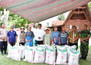 BUPATI SAMOSIR VANDIKO GULTOM BERIKAN PUPUK GRATIS 19,1 TON UNTUK PETANI KECAMATAN NAINGGOLAN