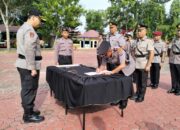 Kapolres Langkat AKBP David Triyo SH,SIK, Msi,Pimpin Sertijab Di Jajaran Polres Langkat