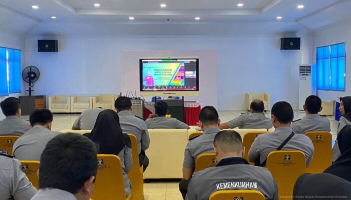 Jajaran Kemenkumham Gorontalo Ikuti Webinar Series BPSDM