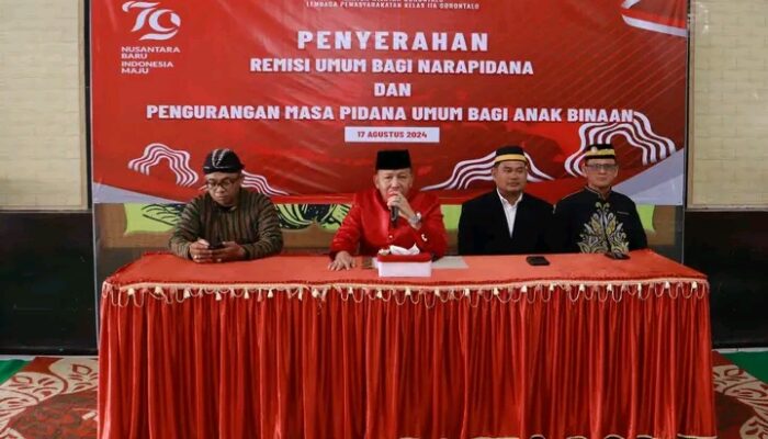 485 Warga Binaan Lapas Gorontalo Terima Remisi, 9 Orang Langsung Bebas