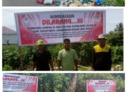 Dinas Lingkungan Hidup dan Kebersihan Aceh Barat Pasang Papan Pemberitahuan Larangan Buang Sampah Sembarangan Sekaligus Pembersihan Sampah.