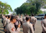 Anggota Polsek Cipanas Polres Lebak Apel Persiapan Pengamanan Unras Di Rangkasbitung