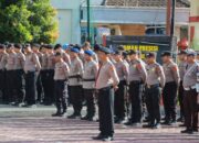 Personil Berdasi Merah Polres Samosir Menjadi Petugas Apel Jam Pimpinan