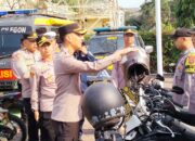 Kapolres Cilegon melakukan pengecekan kendaraan Dinas,