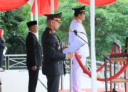 Hadiri Upacara Bendera Peringatan HUT ke-79 RI, Kapolres Ciamis Bacakan Teks UUD 1945