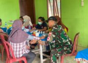 Satgas Pamtas Yonif 726/Tml Gelar Posyandu Lansia  Bersama Tenaga Kesehatan Puskesmas Distrik Eligobel