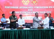 Wakasau Hadiri Penyerahan LHP BPK RI atas Laporan Keuangan tahun 2023 pada Kemhan RI