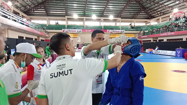 Atlet Sambo Papua Selatan Menang TKO