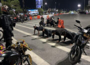 Patroli Long Weekend di Kota Tegal, Pemotor Berknalpot Brong Dihukum Push Up