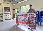 Jaga Kamtibmas Di Wilayah Kecamatan Kapuas Barat Tetap Kondusif, Personil Polsek Kapuas Barat Sosialisasikan Stop HPUS Ke Masyarakat