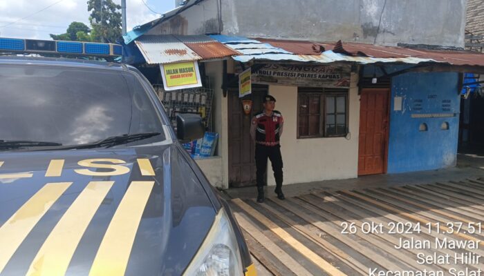 Menjaga Keamanan, Anggota Satsampta Melaksanakan Patroli Dialogis ke sekitaran Pos singgah di Kab.Kapuas.
