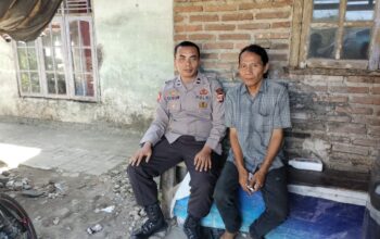 Hampiri Masyarakat, Kanit Samapta Polsek Cimarga Polres Lebak Sampaikan Himbauan Kamtibmas