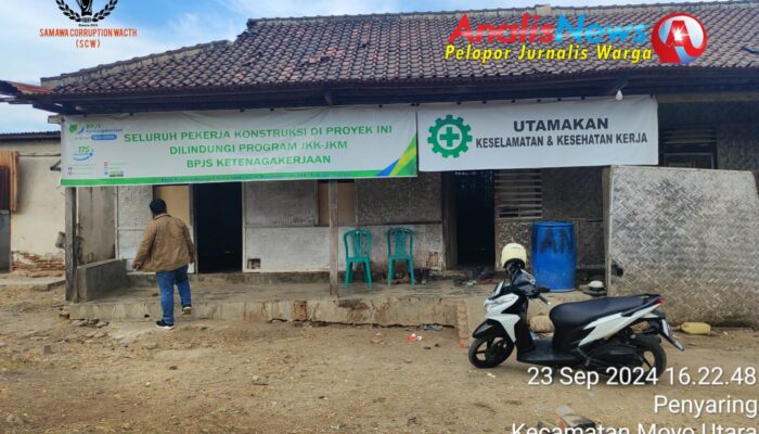 Kantor Direksi Keet Proyek Rekonstruksi Jalan Penyaring Dipertanyakan, Dinilai Tidak Layak