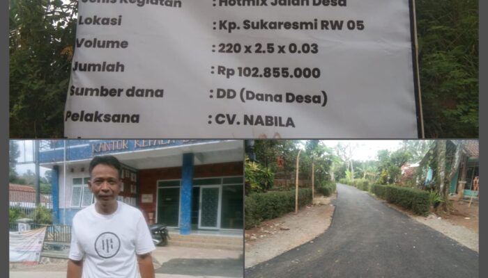 Di Nilai Sukses Dalam Pelaksanaan Pembangunan, Kepala Desa Puteran Kecamatan Cikalong Bandung Barat. Mendapatkan Pujian Dari Warganya.