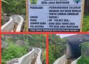 Pemdes Janji Martahan Telah Selesai Mengerjakan Pembangunan Saluran Drainase