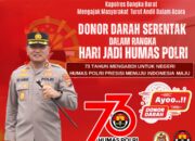 Dalam Rangka HUT Humas Polri Ke-73, Mengajak Masyarakat Turut Andil Dalam Acara Donor Darah