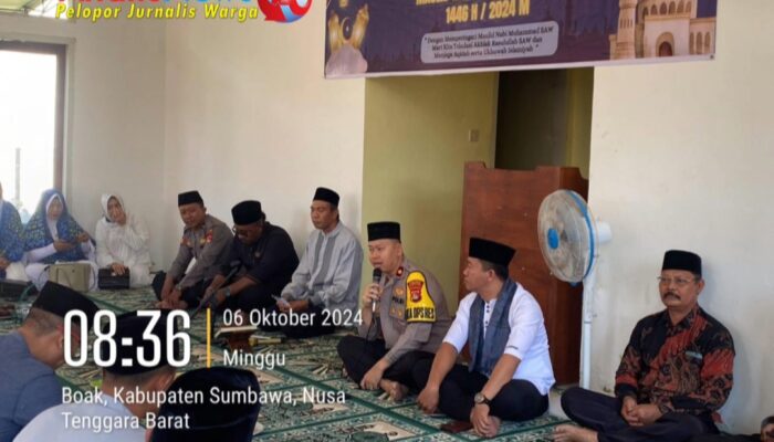 Wakapolres Sumbawa Hadiri Peringatan Maulid Nabi di Prumahan Btn Green Hill, Sampaikan Pesan Kamtibmas Jelang Pilkada