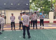 Sipropam Awasi Dan Cek Kehadiran Personel Satbinmas Polres Kapuas Melalui Pelaksanaan Apel Satuan Fungsi Personel Polres Kapuas