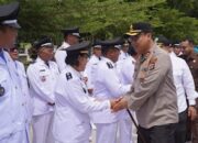 Kapolres Langkat Hadiri Acara Pengukuhan Penambahan Masa Jabatan Kepala Desa se Kabupaten Langkat