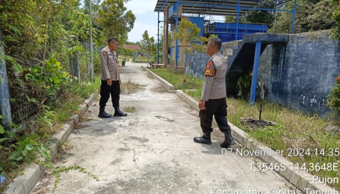 Patroli objek vital ke PDAM unit Pujon di lakukan oleh piket Polsek.