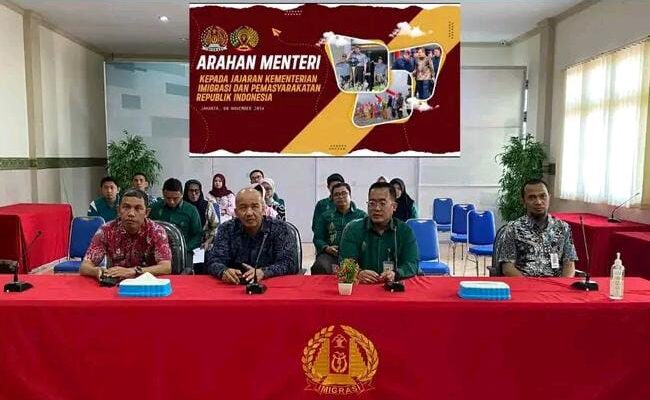 Segenap Jajaran Kantor Imigrasi Gorontalo Ikut Secara Darling Arahan Menteri Imigrasi Dan Pemasyarakatan RI