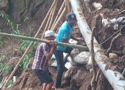 Akibat Curah Hujan Tinggi, Terjadi Tanah Longsor yang Berdampak Pada Saluran Pipa dan Distribusi PDAM