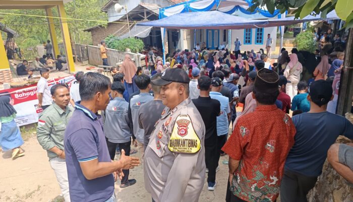 Personil Polsek Bojonegara Berikan Pengamanan Kampanye Tatap Muka Paslon Bupati Kab Serang