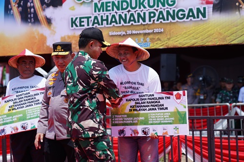 Panglima TNI dan Kapolri Hadiri Peluncuran Gugus Tugas Ketahanan Pangan Polri di Jawa Timur