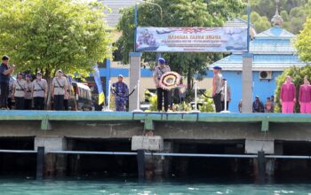 Ditpolairud Polda Banten Gelar Upacara Tabur Bunga Dalam rangka memperingati HUT ke-74