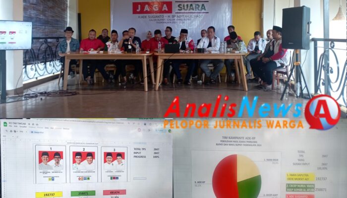 TIM Gabungan Pemenangan Paslon Bupati Dan Wakil Bupati Kabupaten Tasikmalaya Nomor Urut 3 Menggelar Acara Konferensi Pers