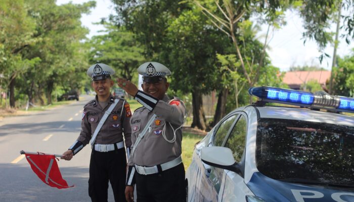 Antisipasi Lakalantas, Satlantas Polres Kapuas Pantau Arus Lalu Lintas Lingkar Luar Kota