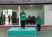 Semarak Hari Ibu Ke-96; Persit KCK Koorcabrem 045 PD ll/Swj Gelar Lomba Bola Volly