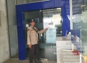 Piket Polsek Kapuas Tengah giat rutin lakukan patroli ke bank BRI unit Pujon.