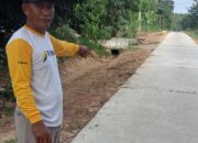 Pemerintah Tiyuh Kagungan Jaya Realisasikan Pembuatan Pengerasan Jalan Rabat Beton