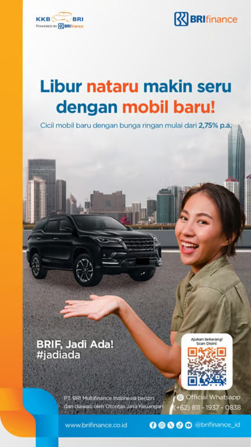 Jelang Libur Nataru BRI Finance Tawarkan Promo Seru KKB Mobil Baru 1