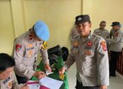 Kasi Propam Polres Lebak Waskat dan Cek Personil Polres Lebak yang memegang Senpi Dinas