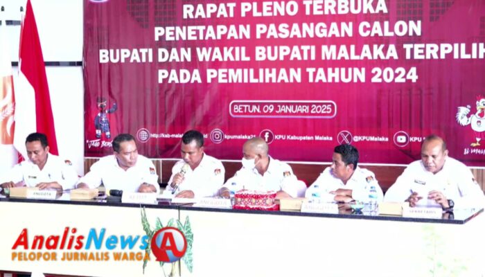 KPU Malaka Tetapkan SBS-HMS Sebagai Bupati dan Wakil Bupati Terpilih Hasil Pilkada Malaka 2024