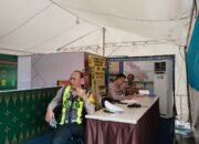 Polisi Stand By Di Pos Pengamanan Wilkum Polres Banyuasin, Antisipasi Kemacetan