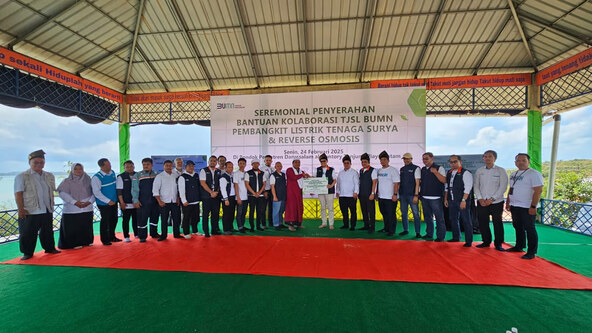 Laksanakan Program CSRTJSL PTPP Berkolaborasi 23 BUMN Hadirkan PLTS dan Reverse Osmosis di Batam 1