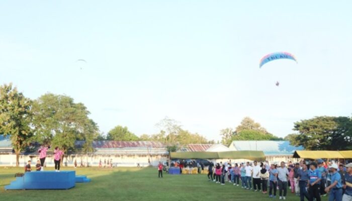 Danlanud Sultan Hasanuddin Bersama Bupati Maros Dan Forkopimda Ikuti Car Free Day