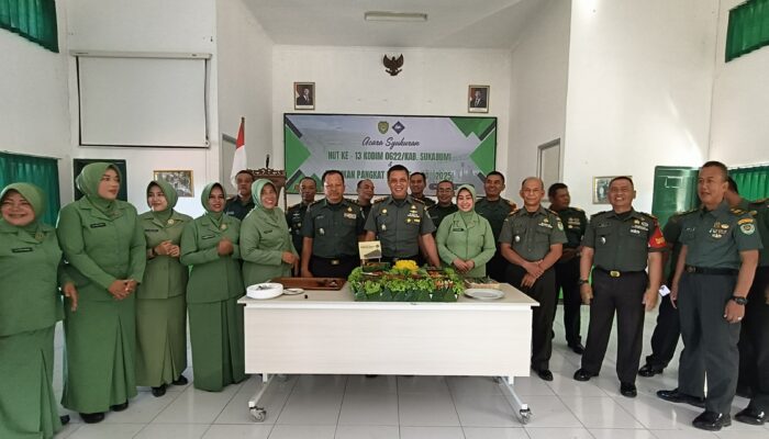 Semangat Baru di Usia ke-13, Kodim 0622/Kab. Sukabumi Gelar Kenaikan Pangkat dan Halal Bihalal 1446 H