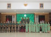 19 Prajurit Korem 045/Gaya Ikuti Korp Rapor Kenaikan Pangkat