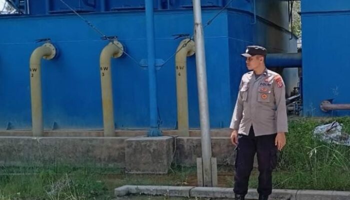 Giat Polsek kapua tengah laksanakan Patroli ke objek vital ke PDAM unit Pujon.