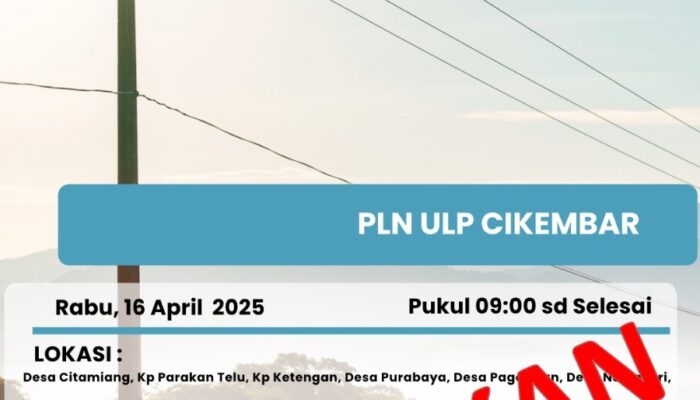 Sekolah Banyak Selenggarakan Ujikom, PLN ULP Cikembar Batalkan Pemadaman Untuk Pemeliharaan