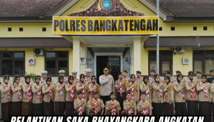 Polres Bangka Tengah Gelar Upacara Pelantikan Anggota Saka Bhayangkara Angkatan ke-10*