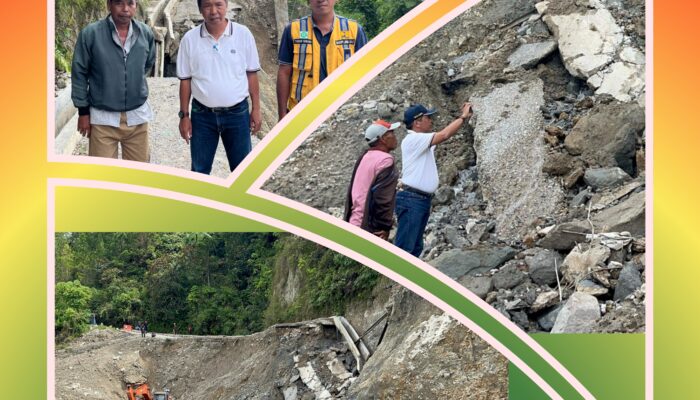 Kadis PUPR Samosir Rudimantho Limbong Monitoring Progres Perbaikan Jalan Di Sigarantung