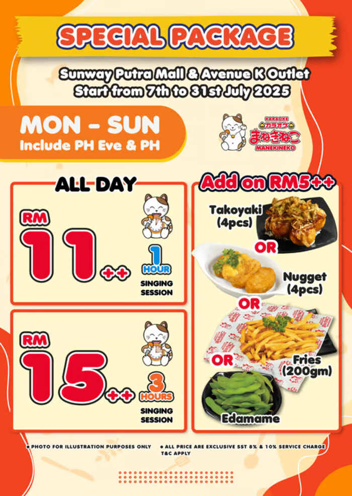 Karaoke Manekineko Launches All-Day Special Package